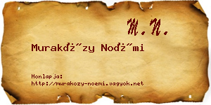 Muraközy Noémi névjegykártya