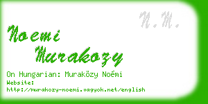 noemi murakozy business card