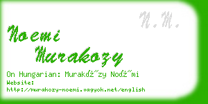 noemi murakozy business card